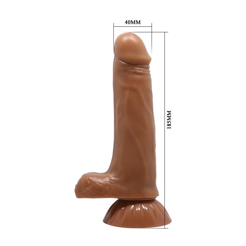 Miękkie realistyczne dildo z wibracjami 18,5 cm